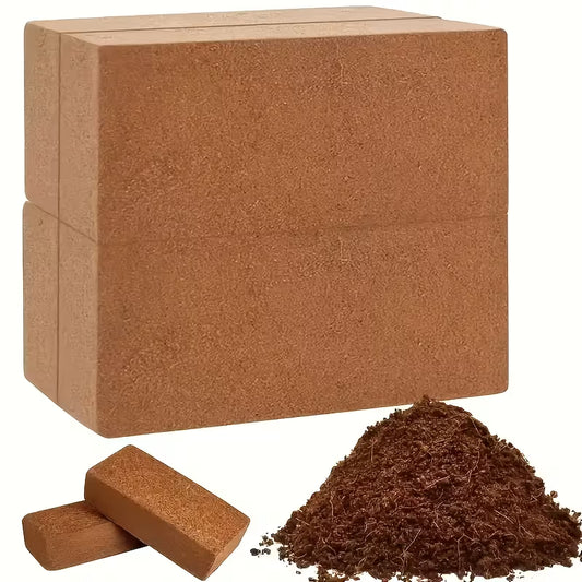 Premium Compressed Coco Coir Bricks – Organic Planting Substrate for Gardening, Flowers & Vegetables