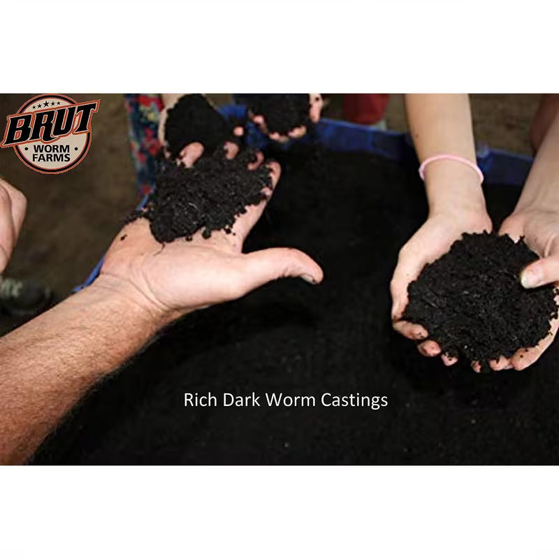 Brut Worm Farms Organic Worm Castings Soil Builder, 30 Pound Bag