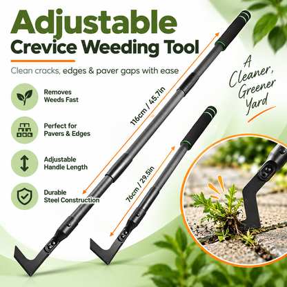 Long Handle Crack Weeder Tool – L-Shaped Crevice Weeder for Sidewalks & Patios