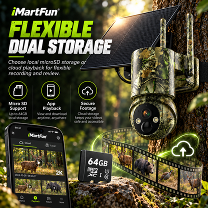 4G LTE Solar Trail Camera – 1080P Cellular Security Camera with 360° Pan