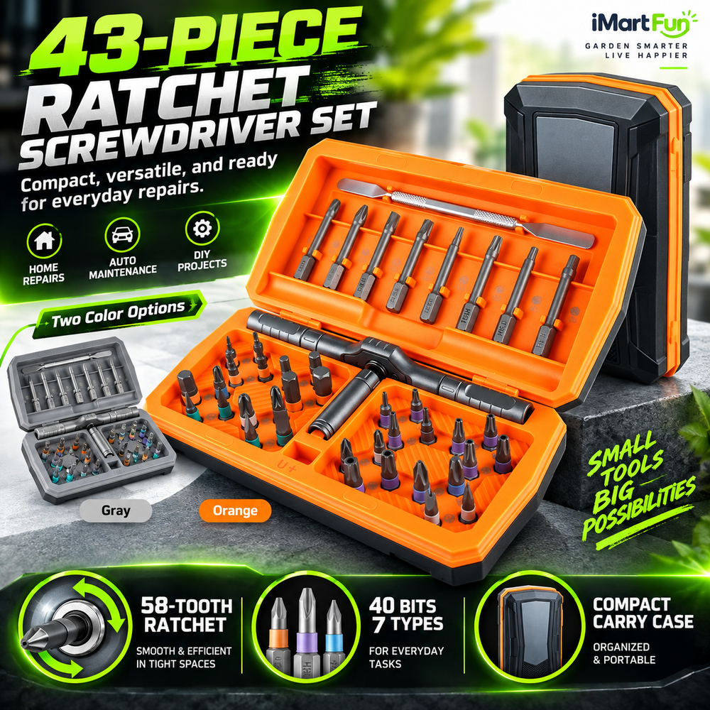 iMartFun™ Magnetic Ratchet Screwdriver Set