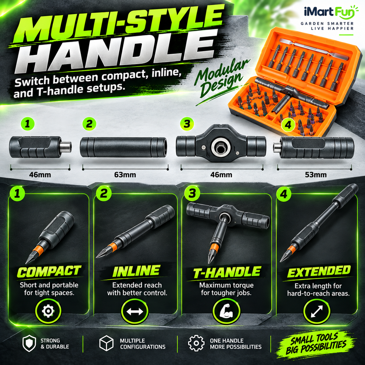 iMartFun™ Magnetic Ratchet Screwdriver Set