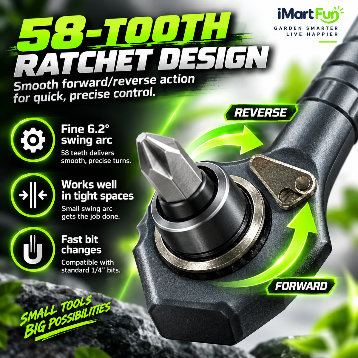 iMartFun™ Magnetic Ratchet Screwdriver Set