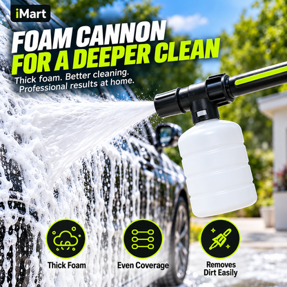 Cordless High Pressure Washer – Portable Power Washer with Battery & Foam Cannon