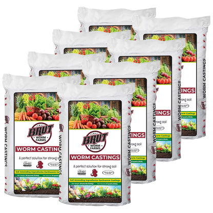 Brut Worm Farms Organic Worm Castings Soil Builder, 30 Pound Bag