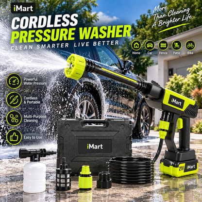 Cordless High Pressure Washer – Portable Power Washer with Battery & Foam Cannon