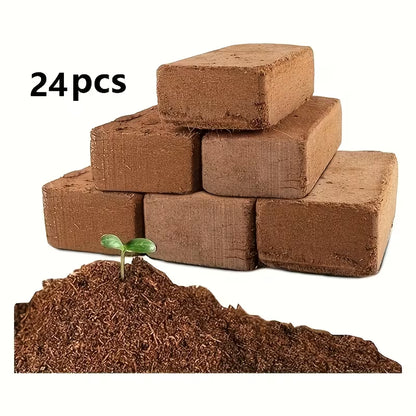 Premium Compressed Coco Coir Bricks – Organic Planting Substrate for Gardening, Flowers & Vegetables