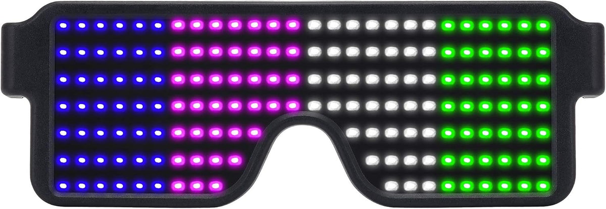 LED Glasses Light up Dynamic Party Favor Glasses Festival Christmas USB Rechargeable LED Rave Glowing Flashing Glasses